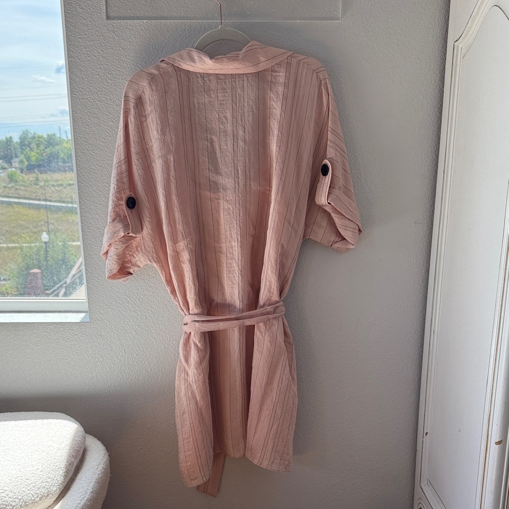 La Maison Talulah Pink Button-Up Dress with Belt Size L - Picture 7 of 11